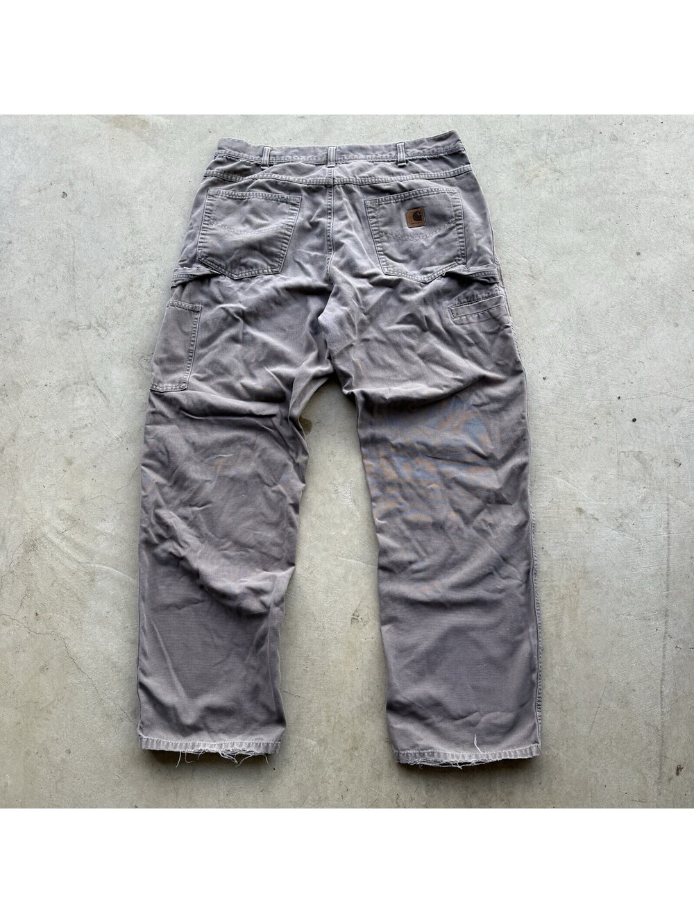 Carhartt Relaxed Fit Carpenter Pants Mens 38x34 Canvas Workwear Utility Paint